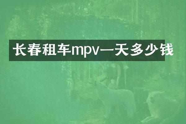 长春租车mpv一天多少钱