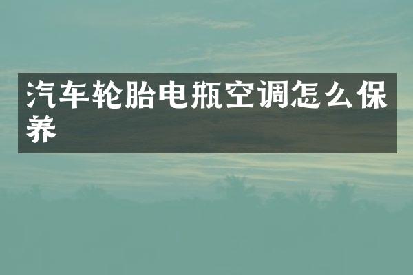 汽车轮胎电瓶空调怎么保养