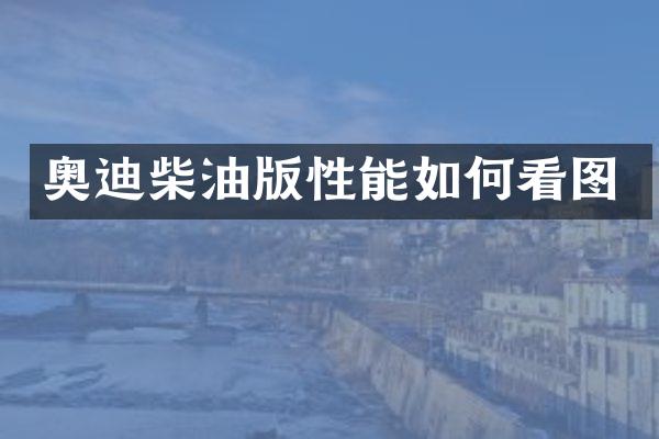 奥迪柴油版性能如何看图