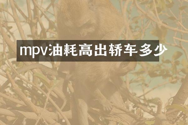 mpv油耗高出轿车多少