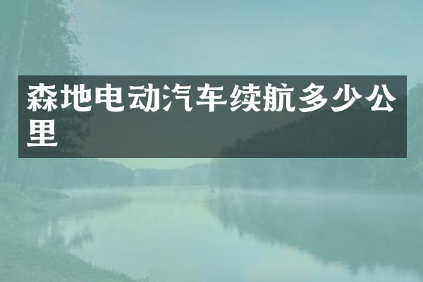 森地电动汽车续航多少公里