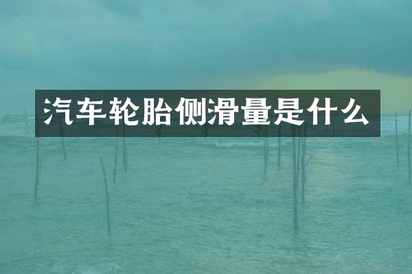 汽车轮胎侧滑量是什么