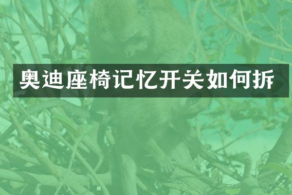 奥迪座椅记忆开关如何拆
