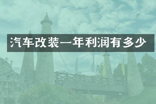 汽车改装一年利润有多少