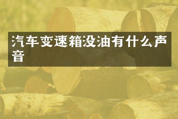 汽车变速箱没油有什么声音