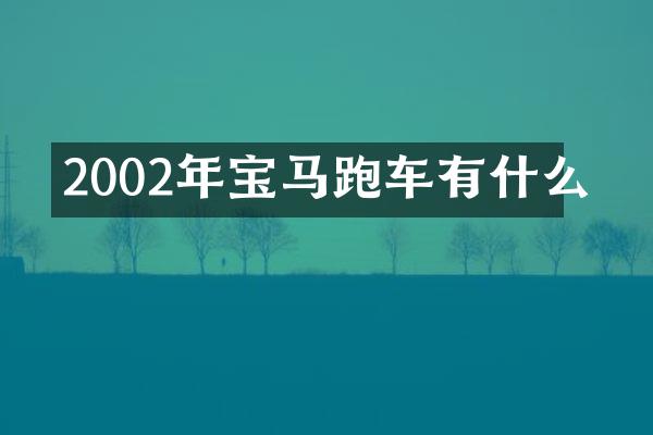 2002年宝马跑车有什么