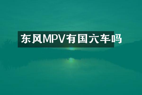 东风MPV有国六车吗