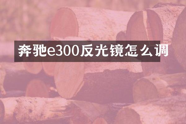 奔驰e300反光镜怎么调
