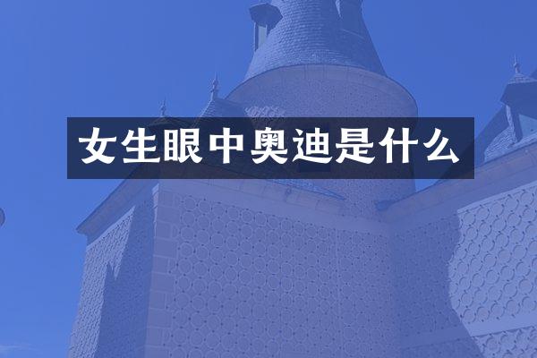女生眼中奥迪是什么