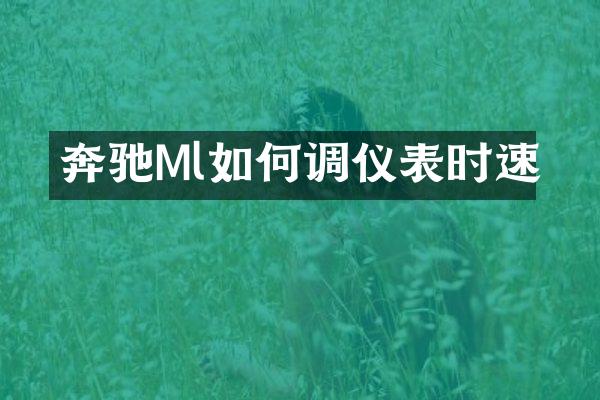 奔驰Ml如何调仪表时速