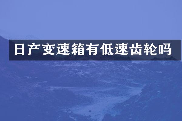 日产变速箱有低速齿轮吗
