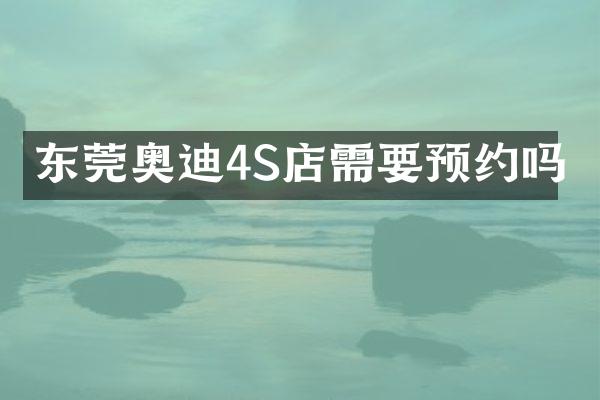 东莞奥迪4S店需要预约吗