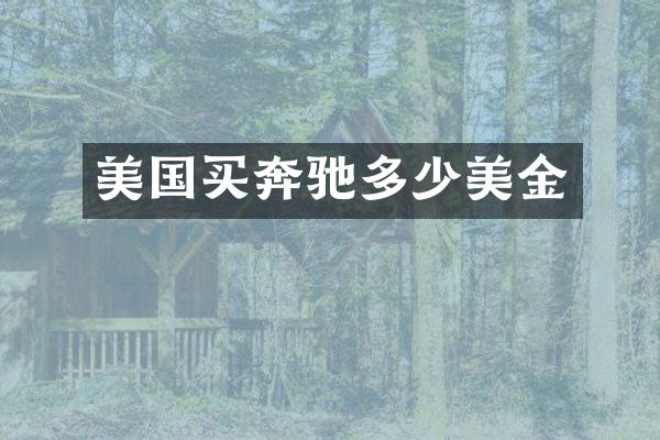 美国买奔驰多少美金