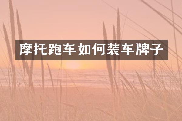 摩托跑车如何装车牌子