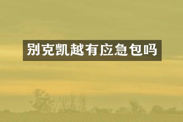 别克凯越有应急包吗