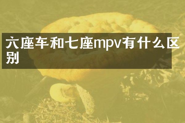 六座车和七座mpv有什么区别