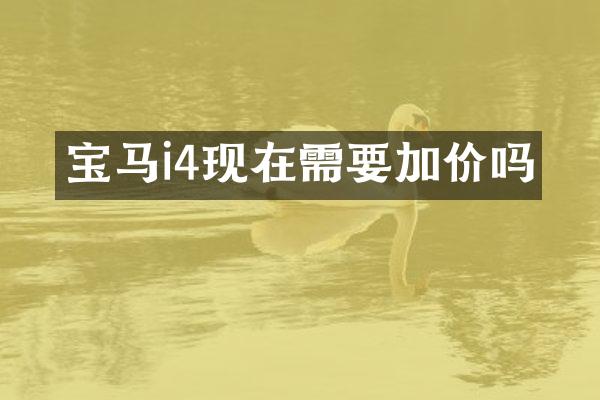 宝马i4现在需要加价吗