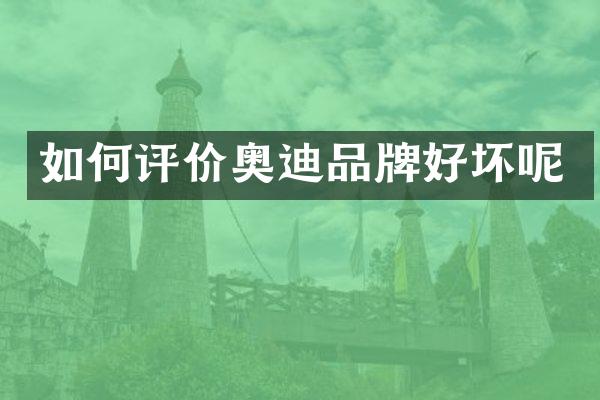 如何评价奥迪品牌好坏呢