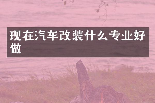 现在汽车改装什么专业好做