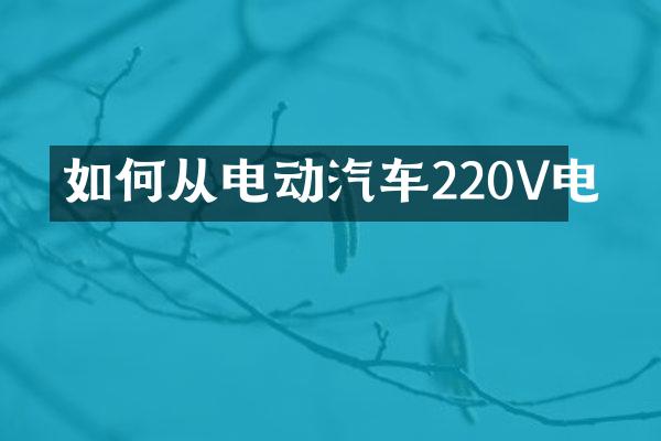 如何从电动汽车220V电
