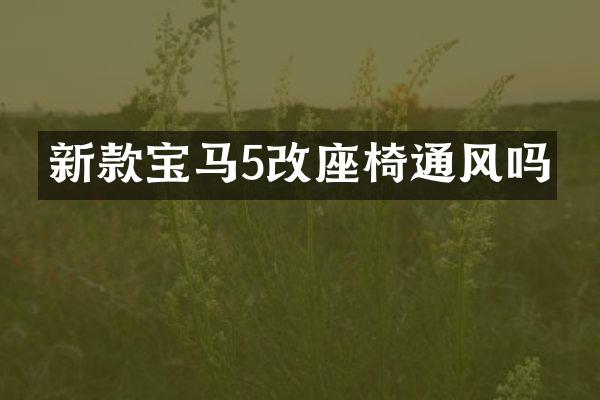 新款宝马5改座椅通风吗
