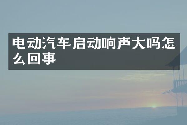 电动汽车启动响声大吗怎么回事