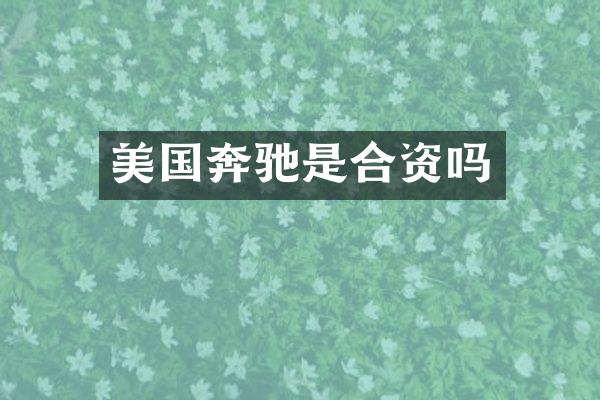 美国奔驰是合资吗