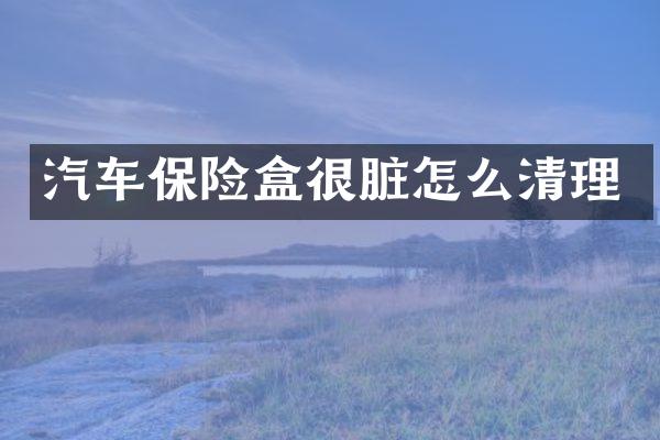 汽车保险盒很脏怎么清理