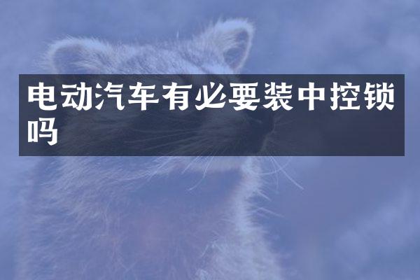 电动汽车有必要装中控锁吗