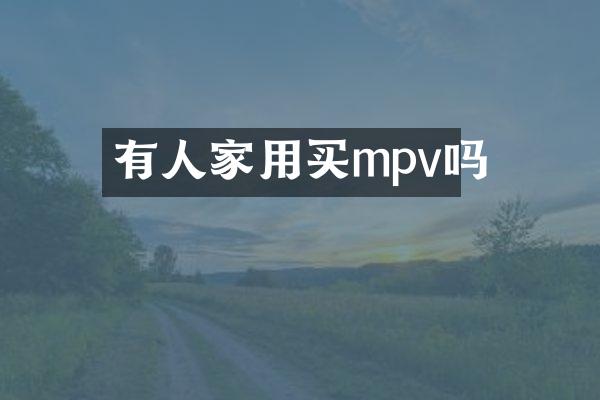 有人家用买mpv吗