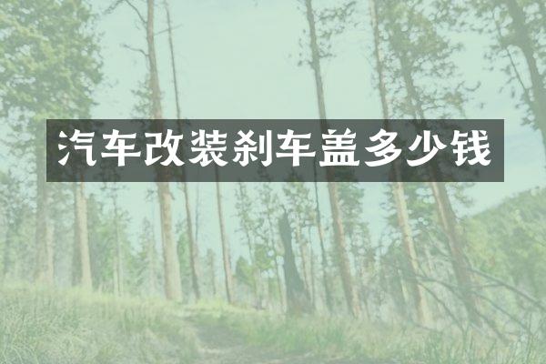 汽车改装刹车盖多少钱