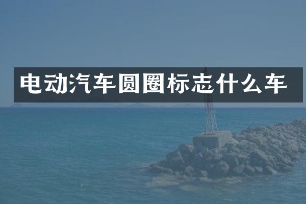 电动汽车圆圈标志什么车