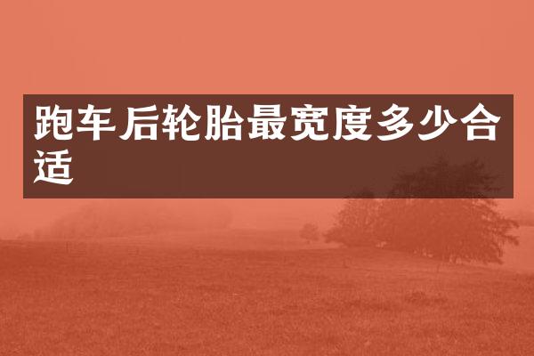 跑车后轮胎最宽度多少合适