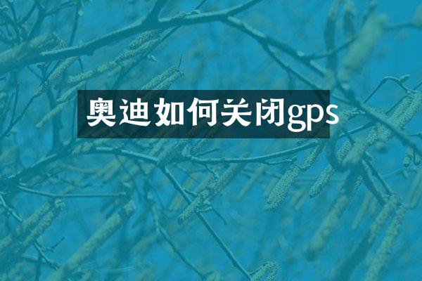 奥迪如何关闭gps