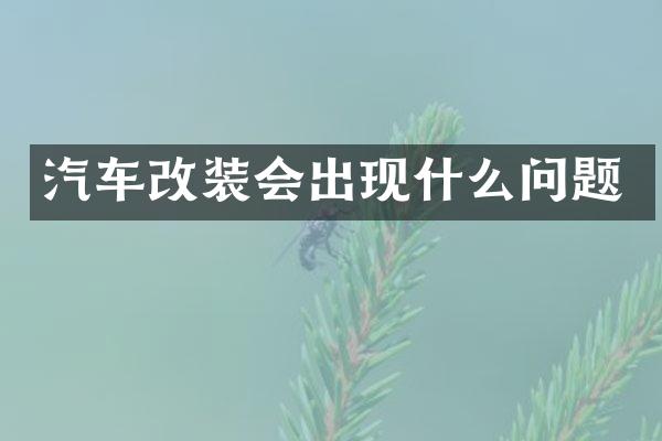 汽车改装会出现什么问题