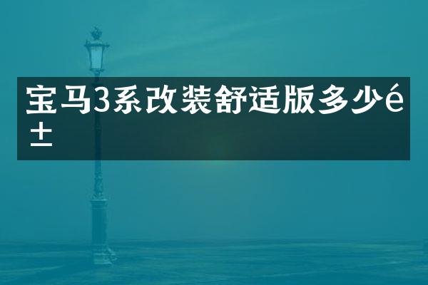 宝马3系改装舒适版多少钱