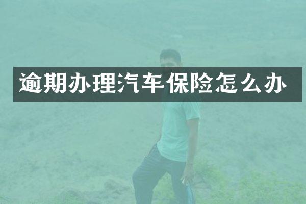 逾期办理汽车保险怎么办