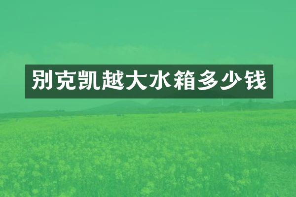 别克凯越大水箱多少钱