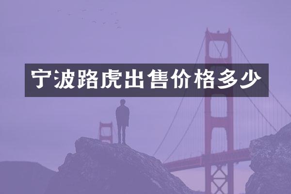 宁波路虎出售价格多少