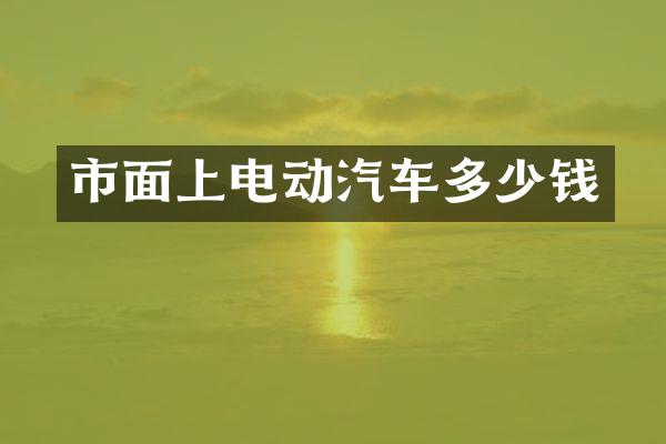 市面上电动汽车多少钱