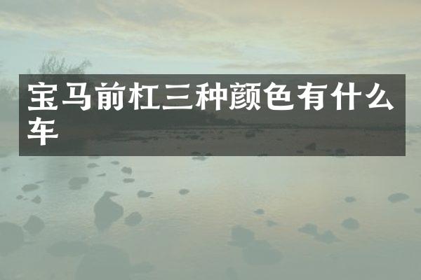 宝马前杠三种颜色有什么车
