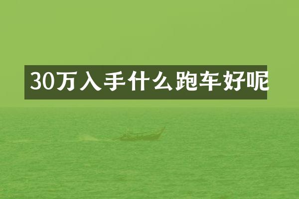 30万入手什么跑车好呢