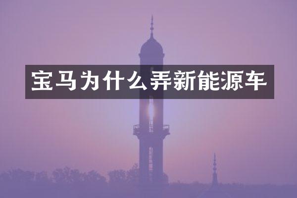 宝马为什么弄新能源车