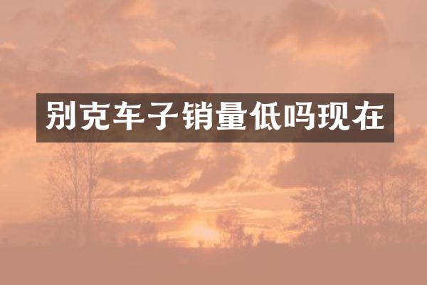 别克车子销量低吗现在
