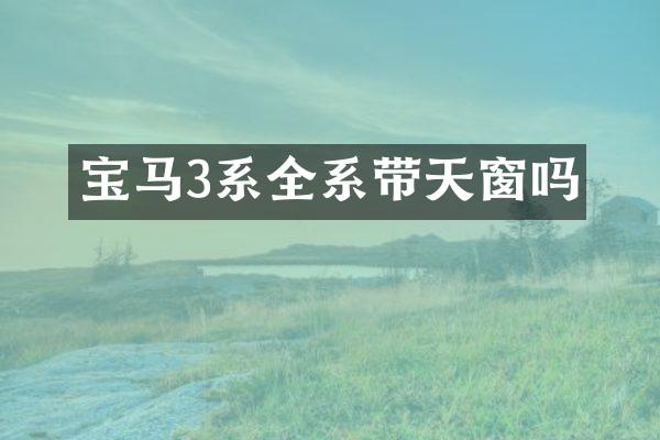 宝马3系全系带天窗吗