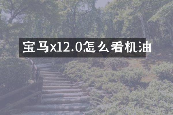 宝马x12.0怎么看机油