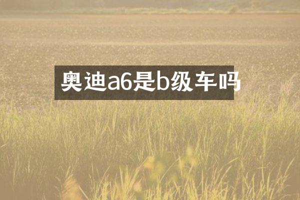 奥迪a6是b级车吗