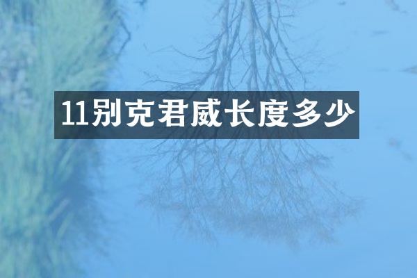 11别克君威长度多少