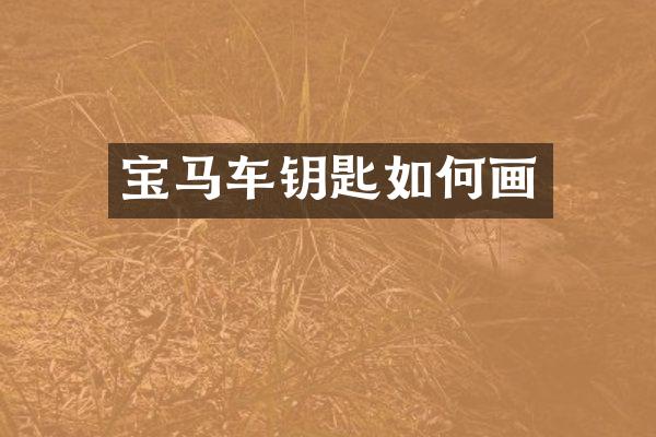 宝马车钥匙如何画