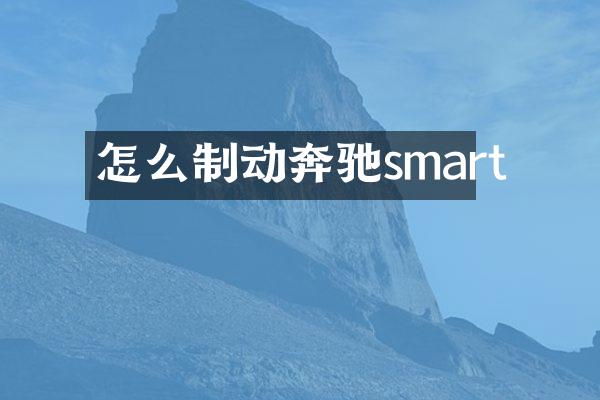怎么制动奔驰smart
